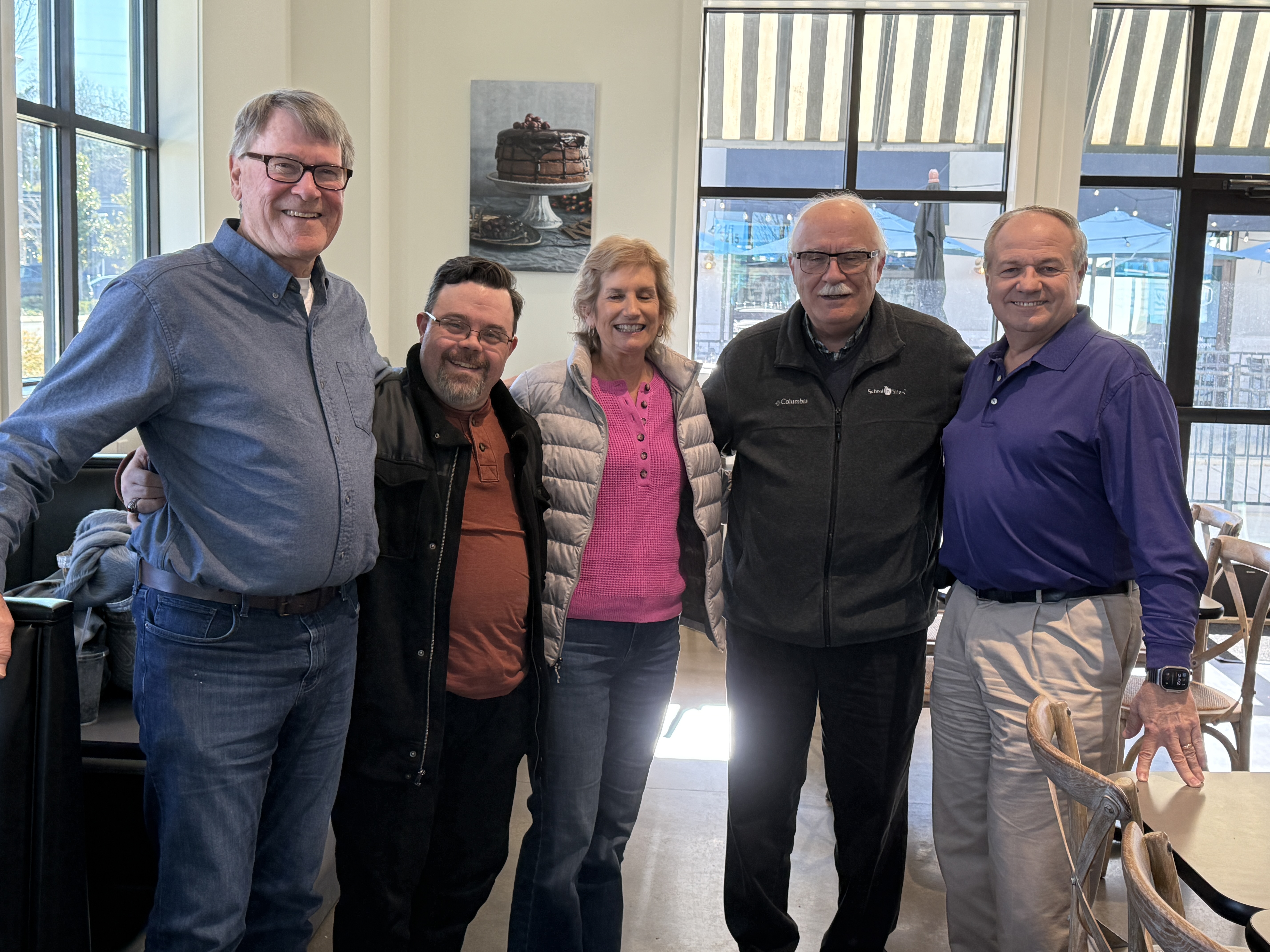 Stacy Richards at a community book event with readers