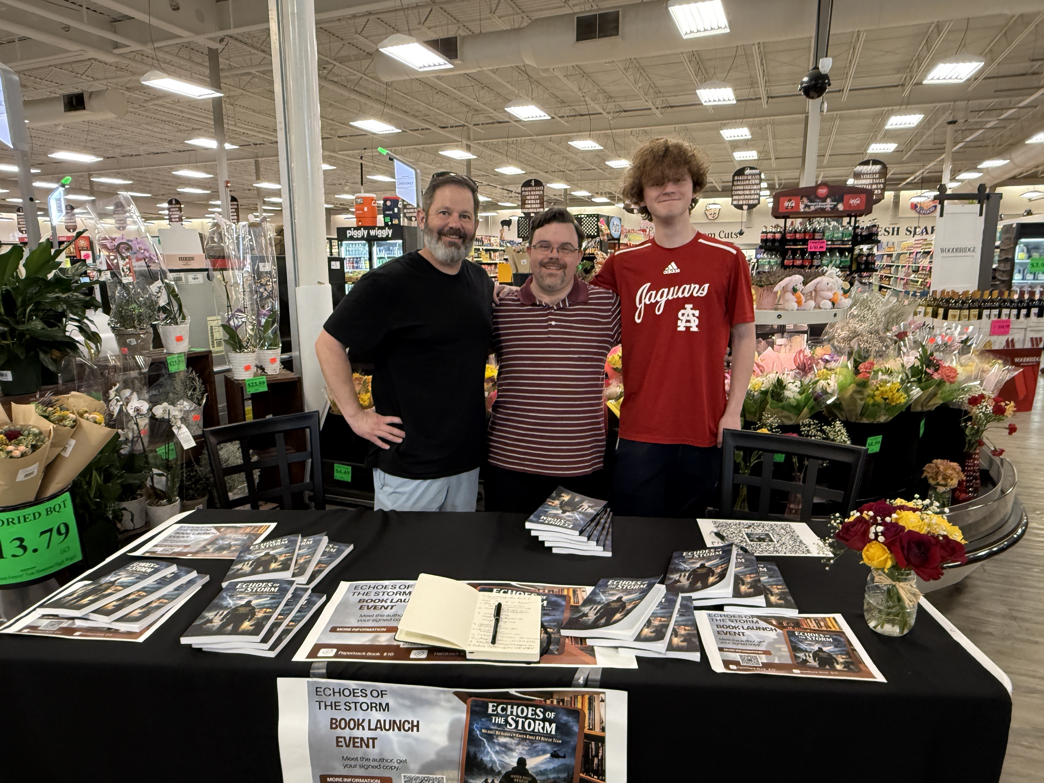 Stacy Richards greeting fans at a book signing event