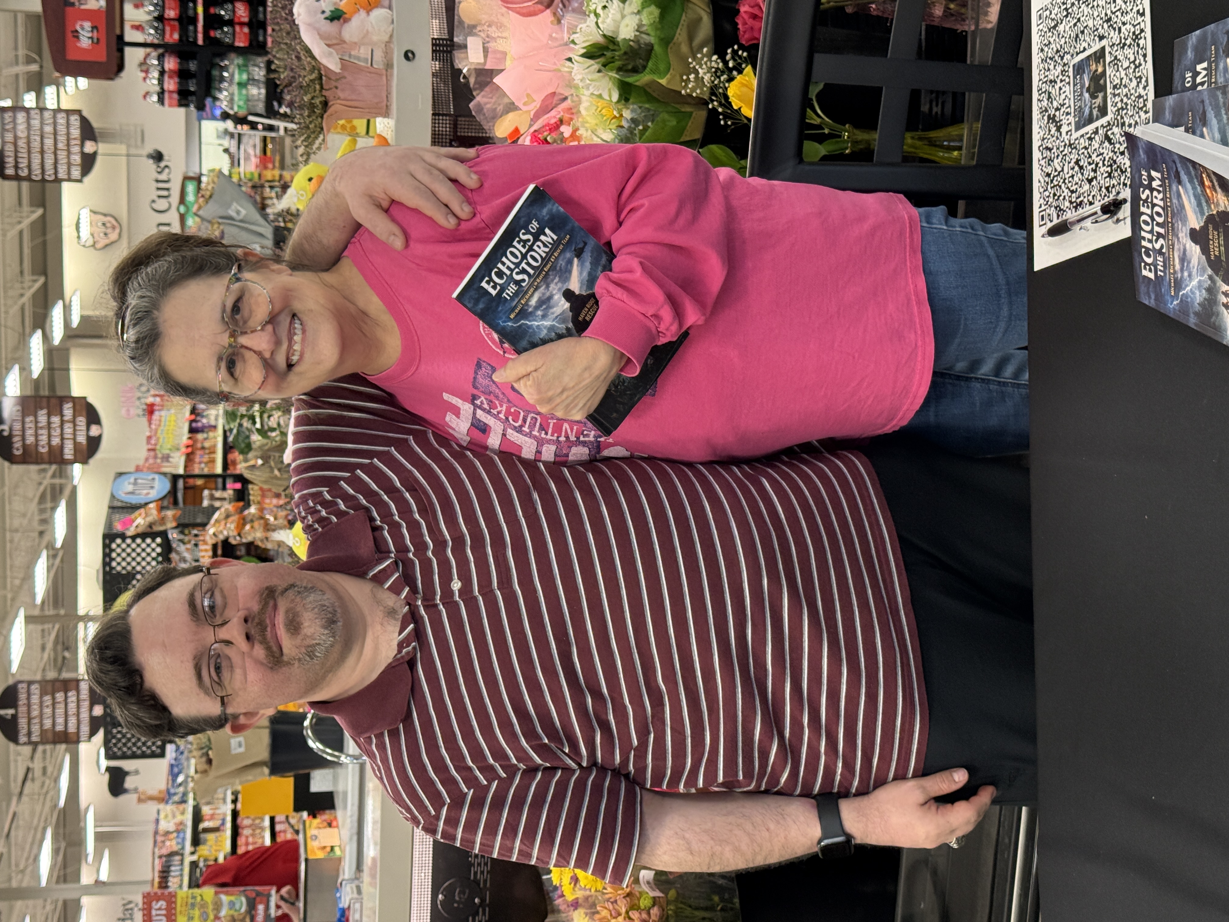Readers and fans gathering at a Haven Ridge Rescue signing event