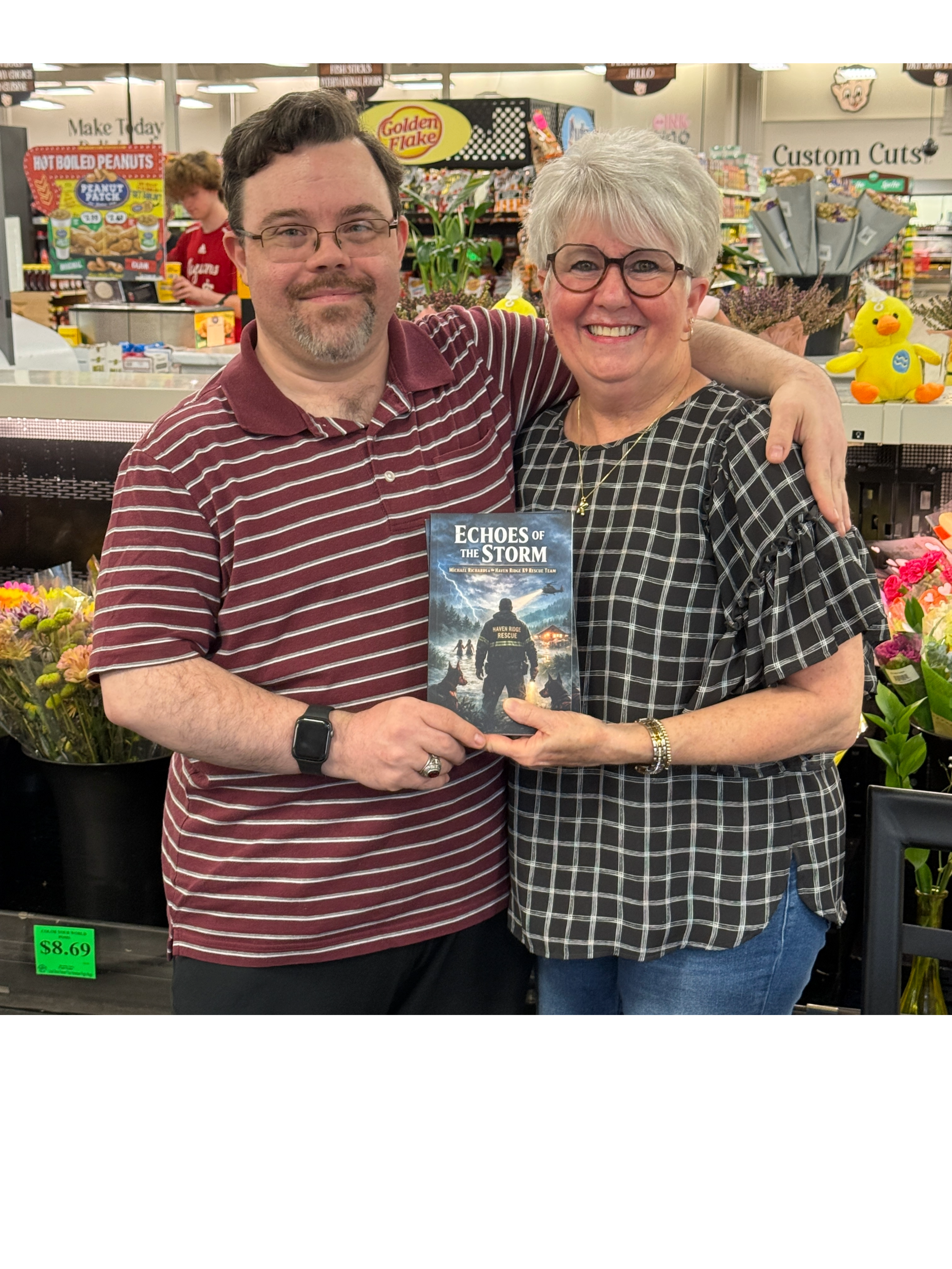 Stacy Richards with fans at a community event